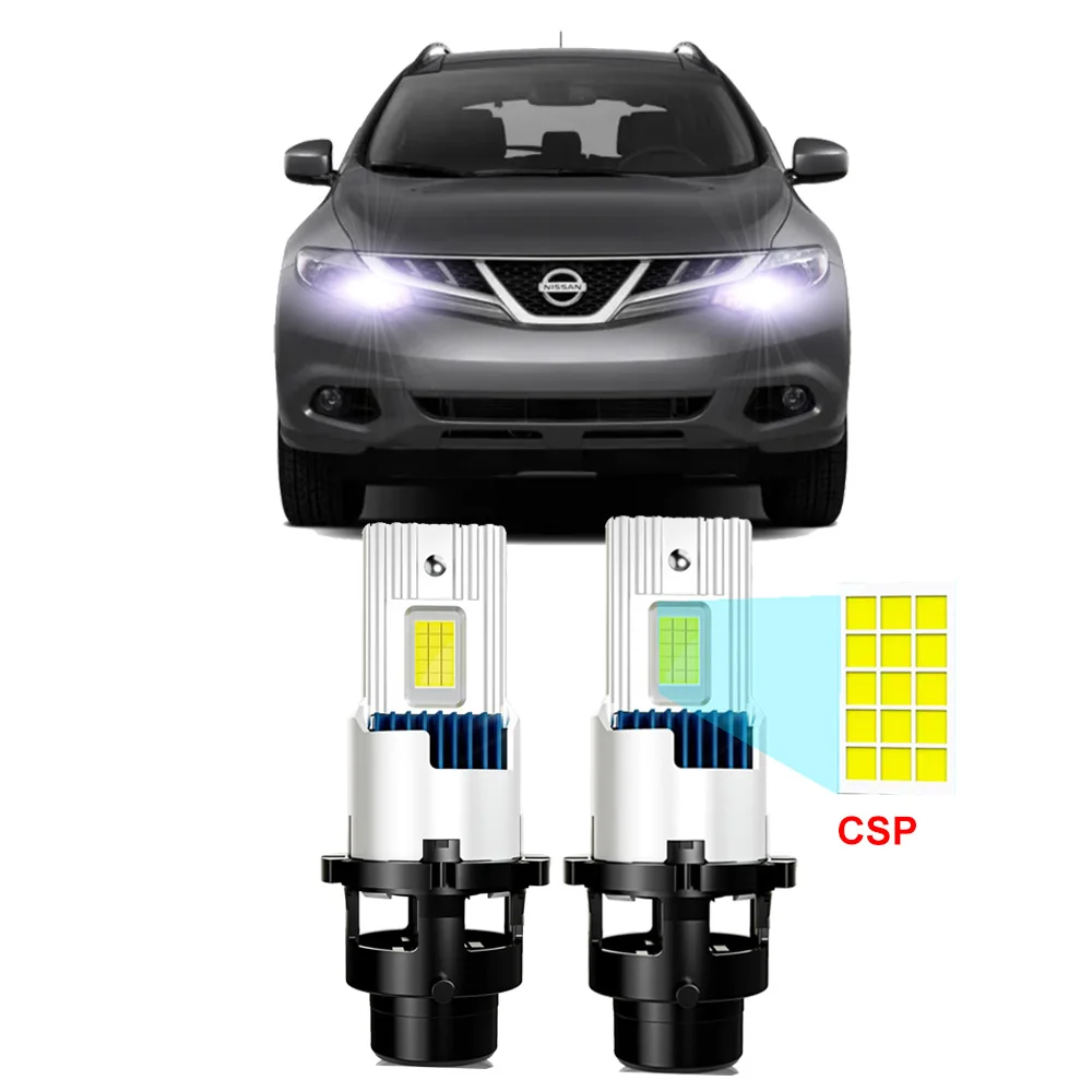 

2 шт. светодиодные лампы для фар Nissan Murano 2003-2014 Lo/Hi Beam LED Xenon D2S 20000 люмен 6000K 35W Xenon HID Canbus