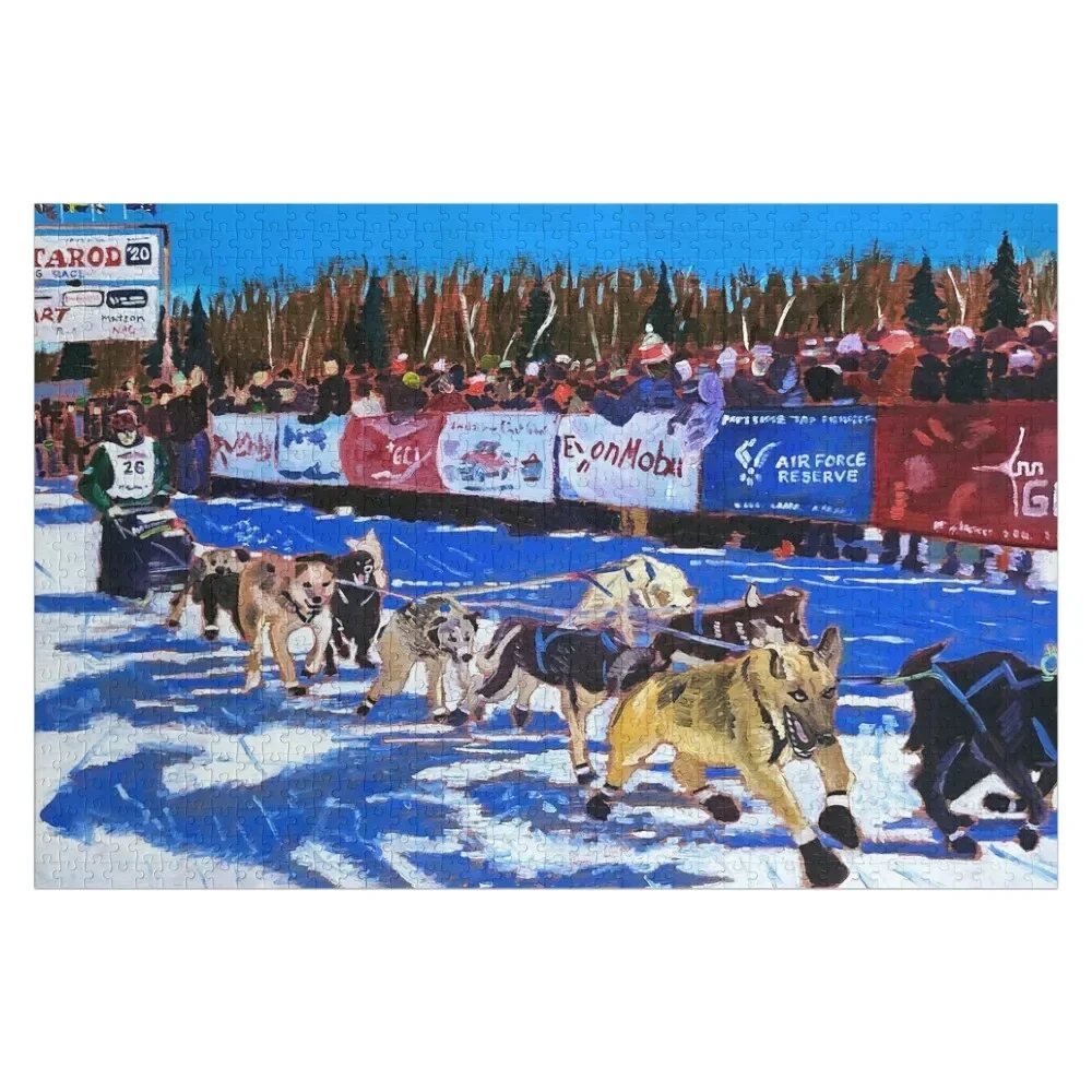 

Iditarod Sled Dog Race Start in Alaska Jigsaw Puzzle Novel Toys For Children 2022 Personalised Toys Wooden Name Puzzle