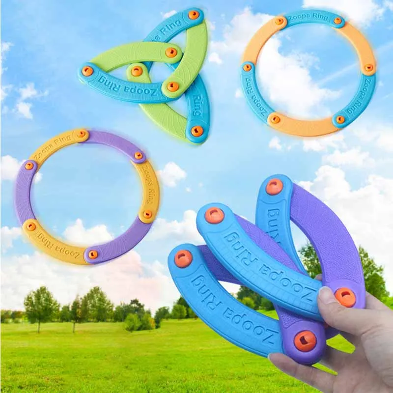 Creative Changeable Sound Flying Ring EVA Soft Material Collapsible Flying Disc Kids Outdoor Parent-child Interaction Sports Toy