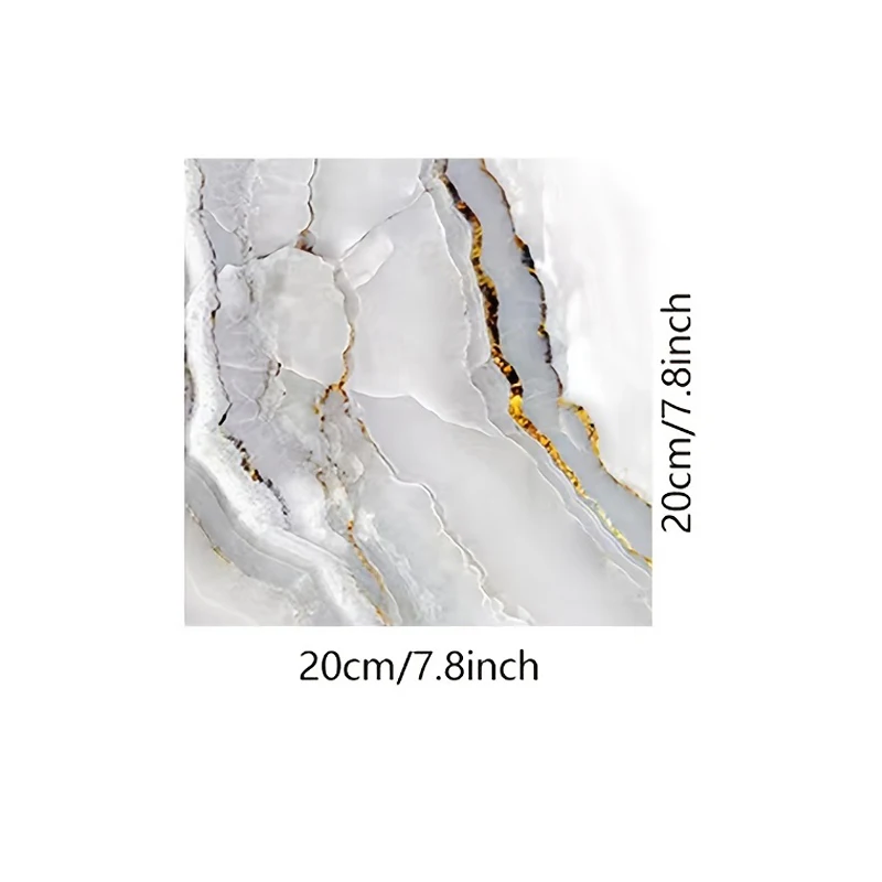 1/5/10/20pcs Wall Sticker Waterproof Home Decor Wall Stickers Decoration Living Room Bedroom Bathroom Floor Marble Tile Stickers