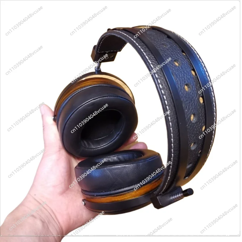 

Earphone Head Beam Replacement Headset Metal Head Beam DIY Stainless Steel Head Beam Cowhide Bracket