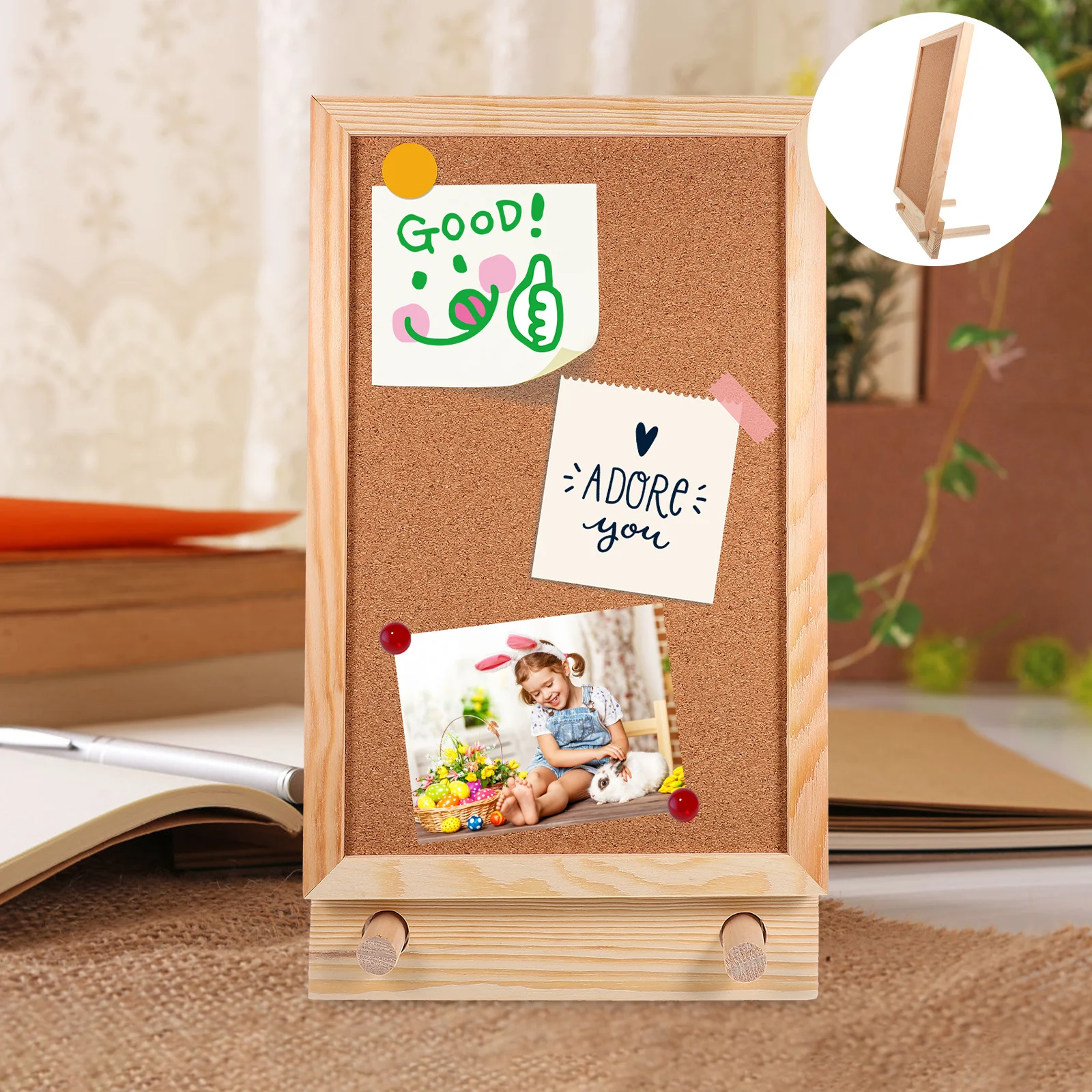 1 set 1 Set Desktop Cork For Office Decorative Message Bulletin Board Display Memo Notice Reminder Board Study Classroom
