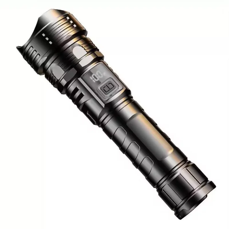 White Laser Flashlight Super Bright Multifunction Outdoor Searchlight Telescopic Zoom Strong Light Rechargeable Portable
