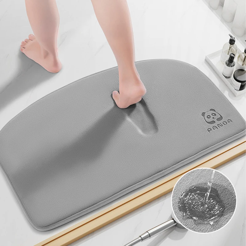 

Memory Foam Bath Carpet Super Absorbent Bathroom Rug Non Slip Mat for Shower Room Toilet Soft Foot Pad Bathtub Side Floor Mats