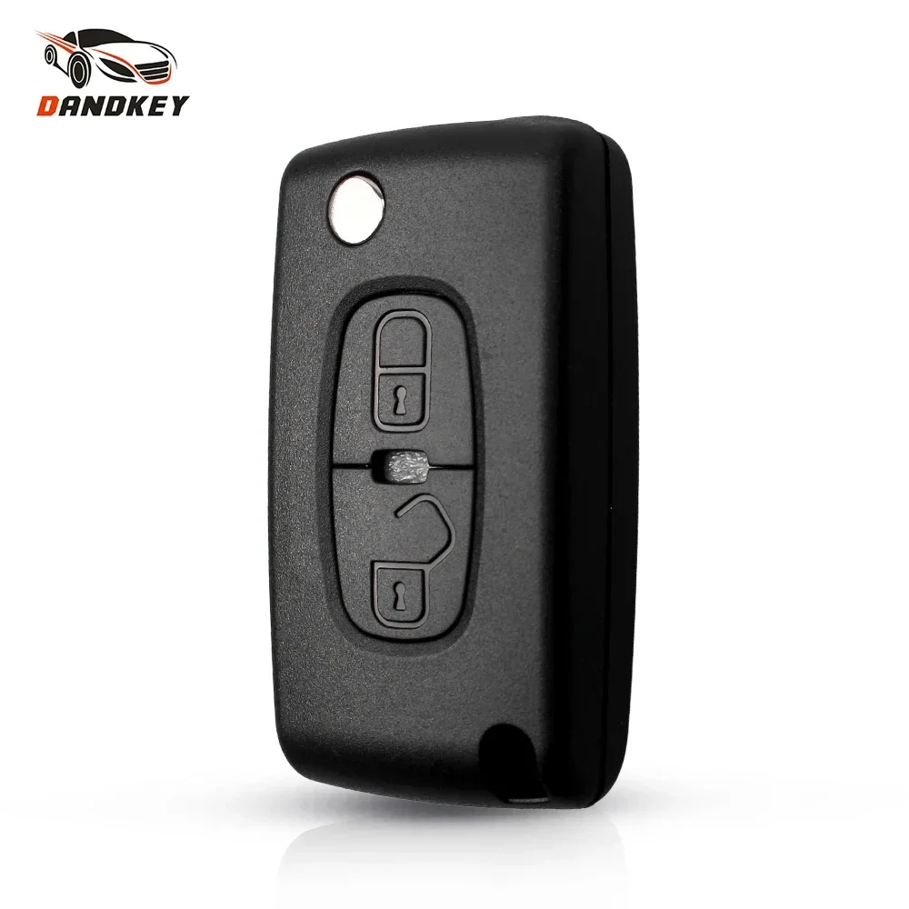 

Dandkey 2 Buttons Flip Remote Key Shell For Peugeot 4007 ET 4008 For Citroen C-Crosser C4 Aircross Key Fob Case MIT-11R blade