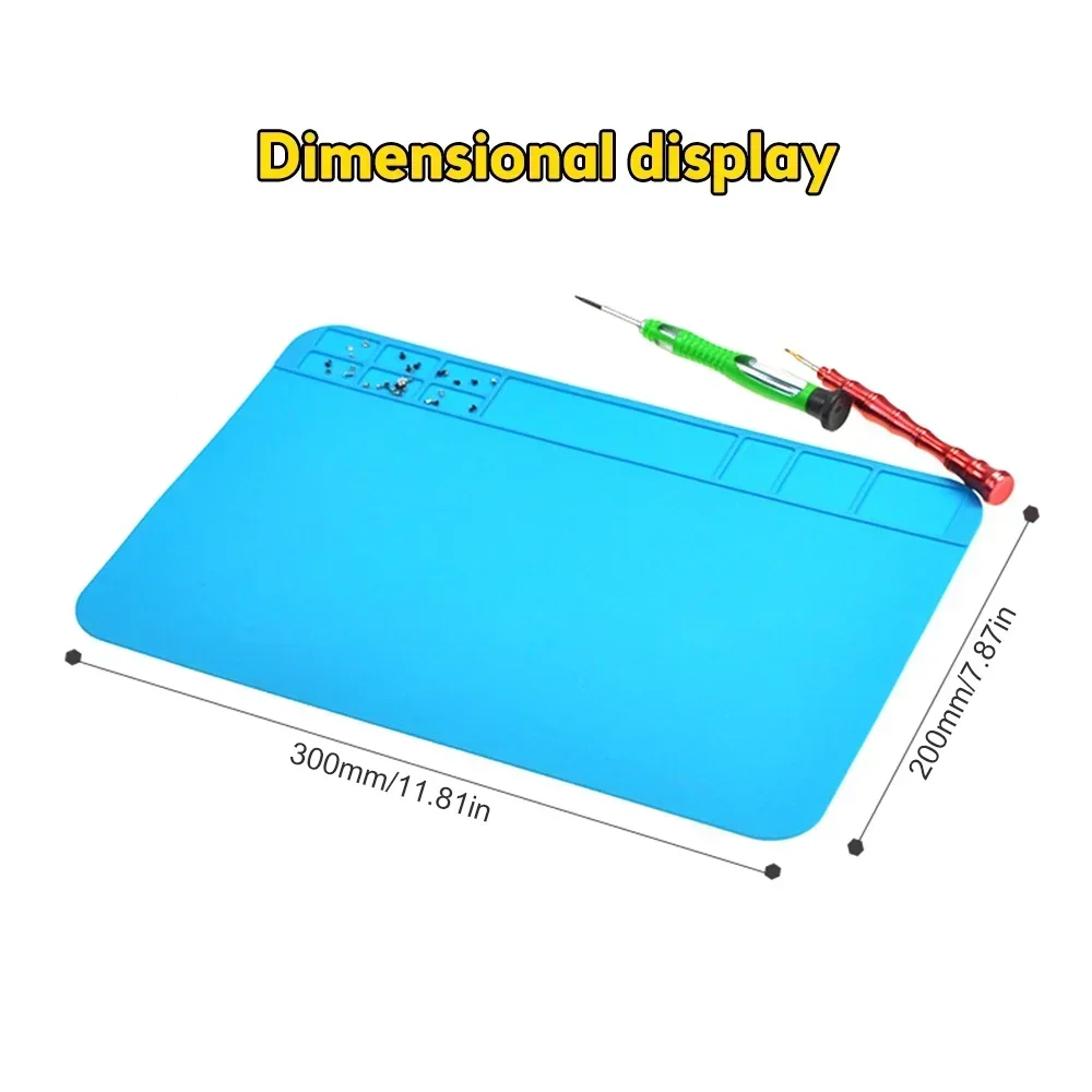 30*20CM Soldering Mat ESD Antistatic Heat Resistant Insulation Work Mat Soldering Station Kit Silicone Repair Pad Maintenance