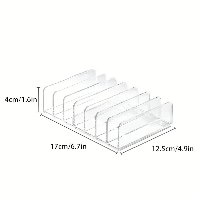 7 Section Divided Storage Holder Desktop Transparent Tablet Cellphone Organizer Box Stand For iPhone 15 14 Pro Max POCO Samsung