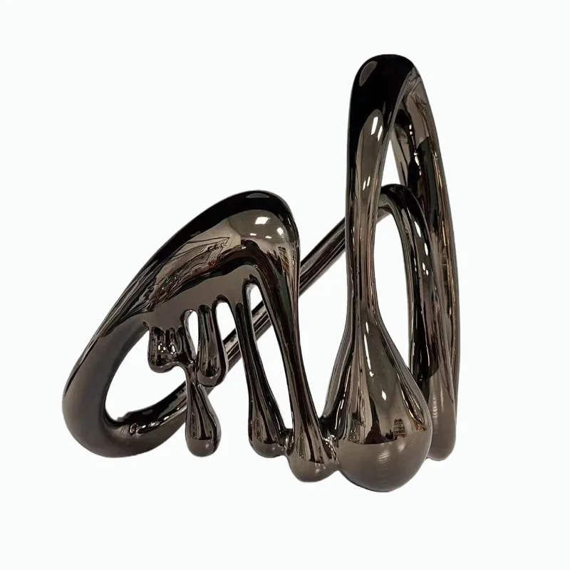 Golden music note art ornaments, modern living room entrance soft decoration handicrafts, home decoration ornaments