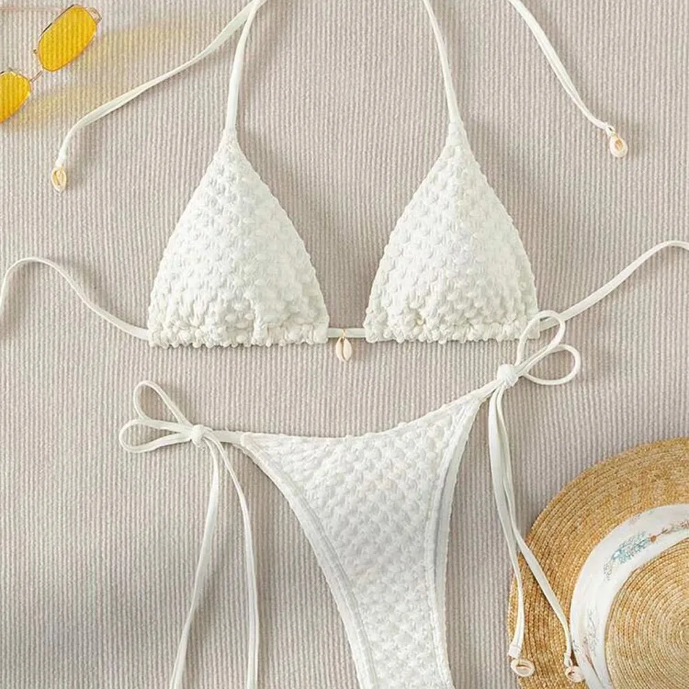 

Europe and America New Women's Sexy Bikini Split Swimsuit Vacation Beach Wear Lace Up Summer Pool Beach Women's Swimsuit Gifts