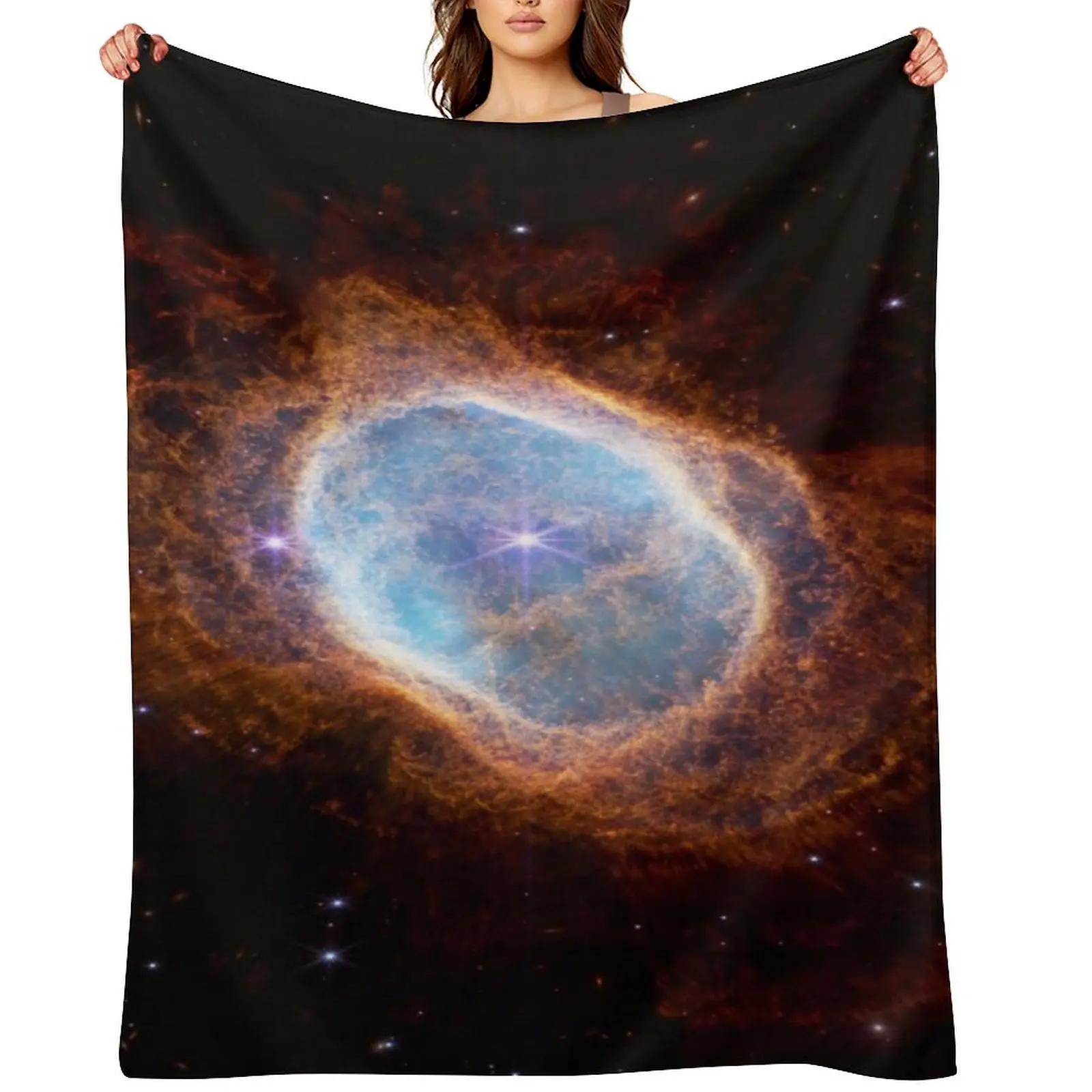 

James Webb space telescope -South ring nebula Throw Blanket Shaggy Vintage Blankets For Baby for babies Blankets
