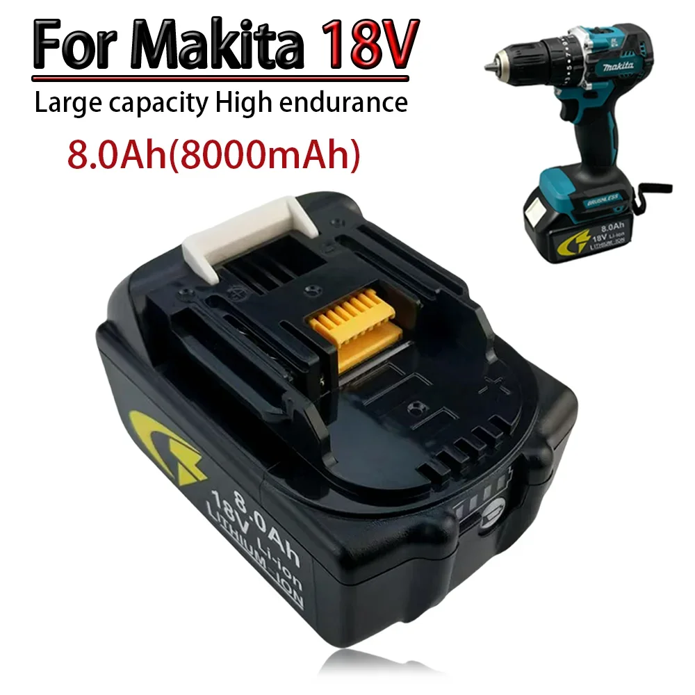 

Replacement Lithium Battery 18V Li-Ion battery 8.0Ah for Makita 18V Battery BL1830B BL1850B BL1850 BL1840 BL1860 BL1815