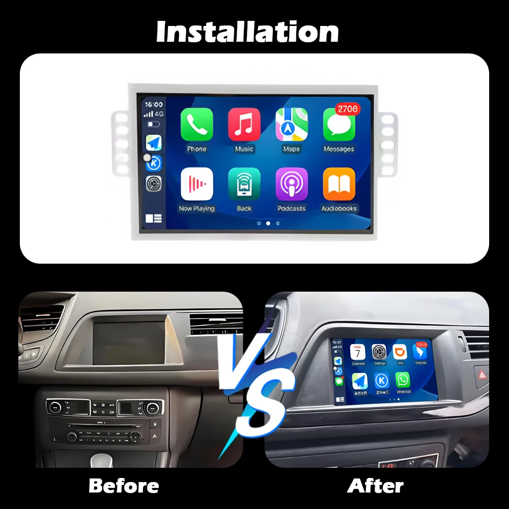 Android 16 for Citroen C5 X7 Wireless Carplay Car Multimedia Video Player Navigation GPS WiFi+4G Bluetooth Head Unit DSP Stereo - view 6
