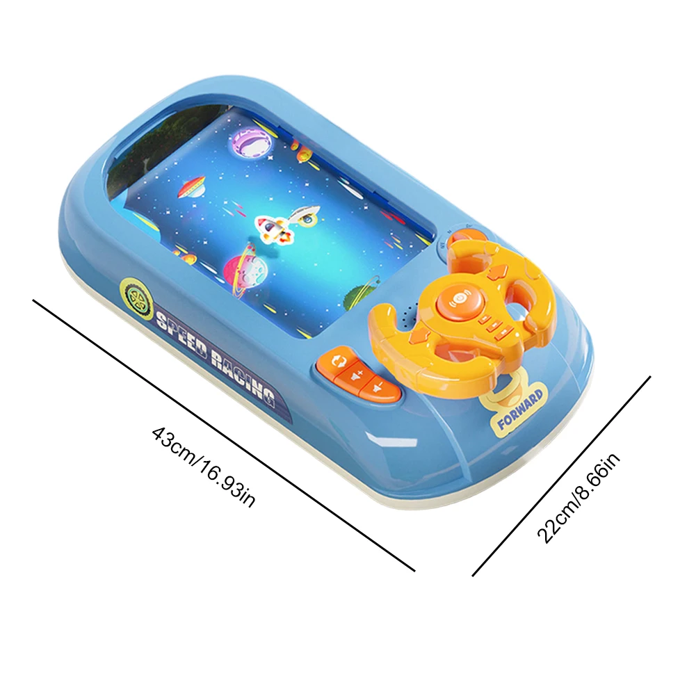 Kids Steering Wheel Toy Battery Operated Wheel Simulation Driving Toy Educational Electric Tabletop Game Interactive for Kids