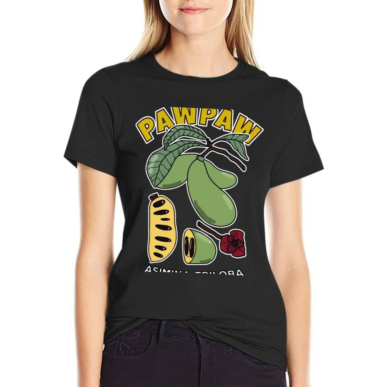 

Pawpaw Fruit Tree Asimina Triloba Classic T-Shirt quick drying hippie clothes customs Summer Women's clothing