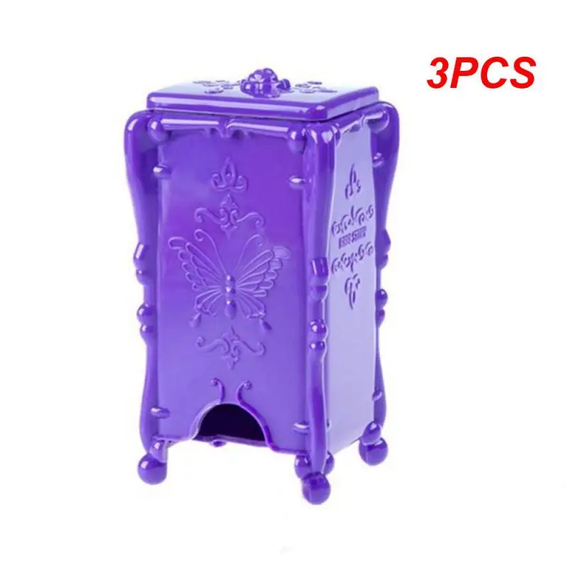 

3PCS Organization Box Cotton Round Pad Creative European Style Waterproof High Quality Universal For Desktop Dispenser Abs Box