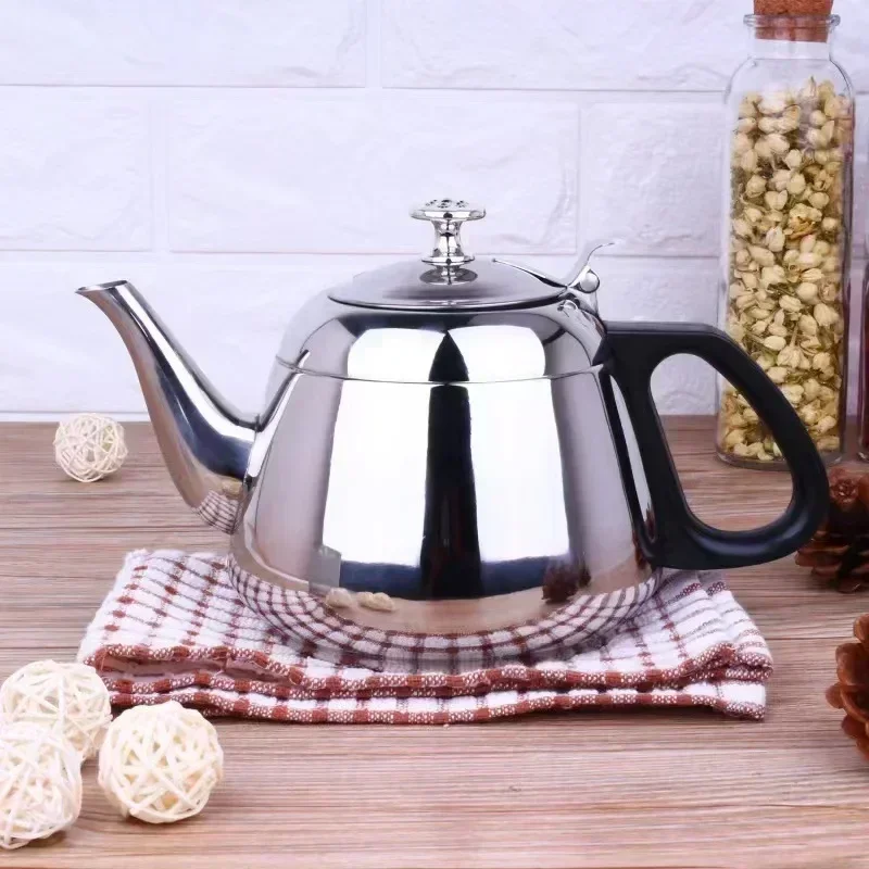 Water Kettle with Filter Tainless Steel Barley Tea pots Portable Stove Metal Coffee Pot Gas Induction Home Camping