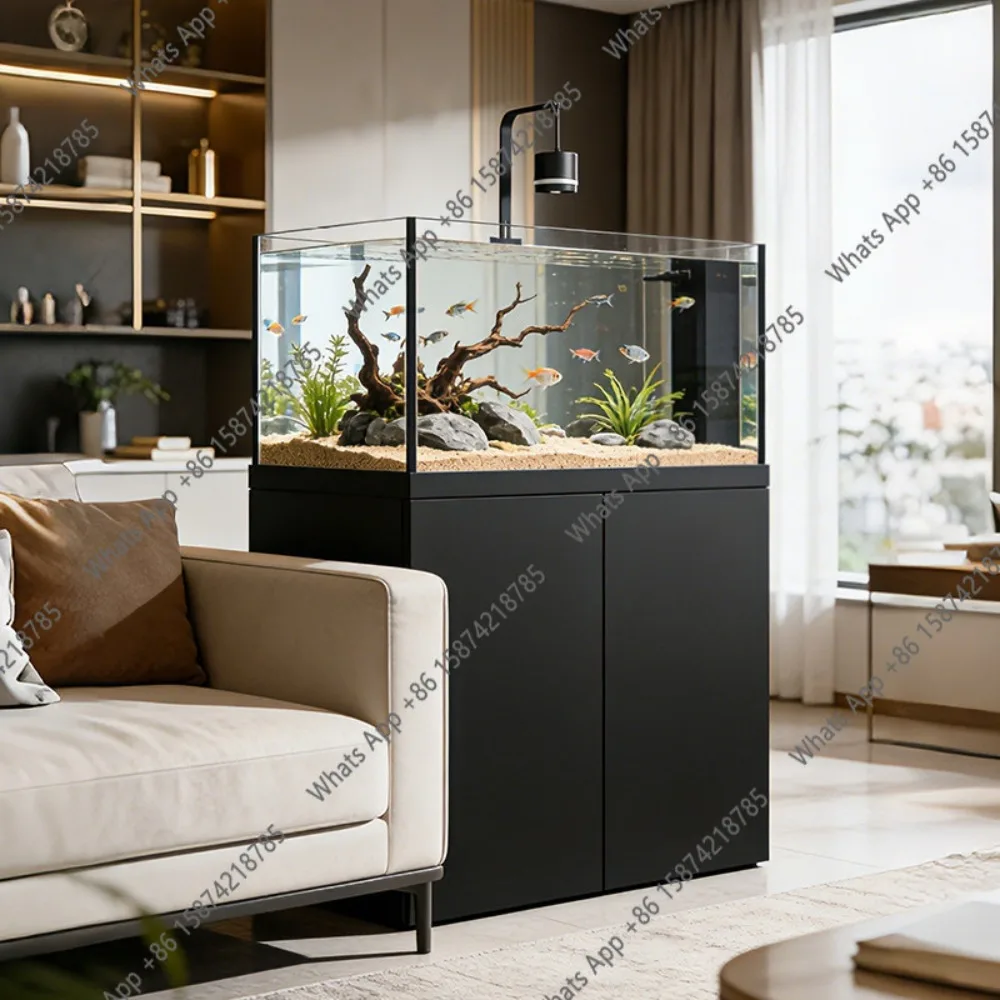 

Оригинальный напольный аквариум с интегрированным донным фильтром, новый, для дома, экологичный, для гостиной, маленький, из ультрапрозрачного стекла