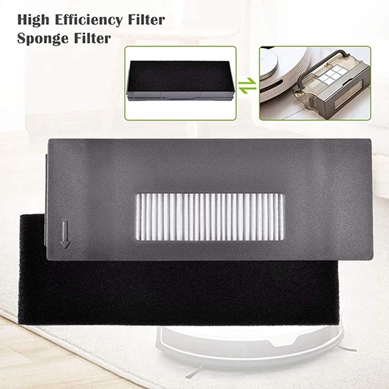 5 قطع غيار مجموعة مرشحات HEPA لملحقات المكنسة الكهربائية الروبوتية ECOVACS DEEBOT 900 901 M88