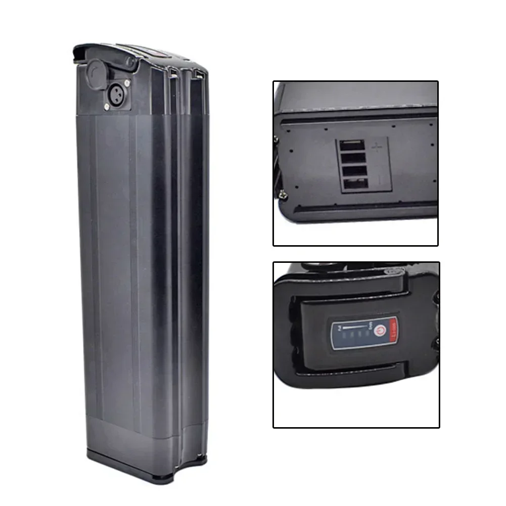 Universals 48V Lithium Battery Case 390x110x76mm Plastic Box Charge Indicator E-Bike Battery Enclosure Electric Bicycles Part