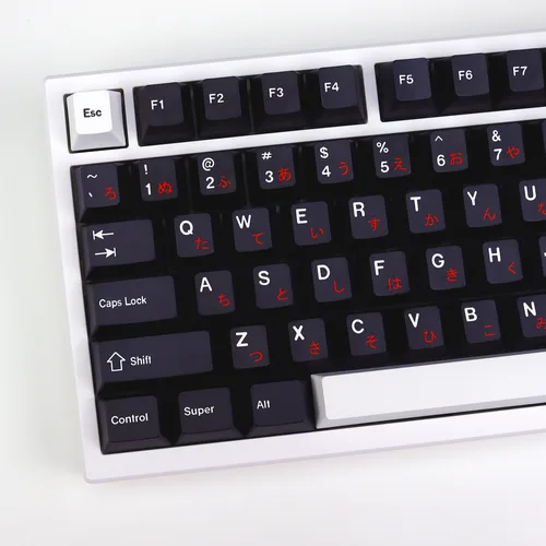 Imagen 2 del producto KBDiy 143 teclas GMK WOB rojo cirílico japonés Keycap Cherry perfil PBT sublimación de tinte para teclas de teclado mecánico interruptor MX
