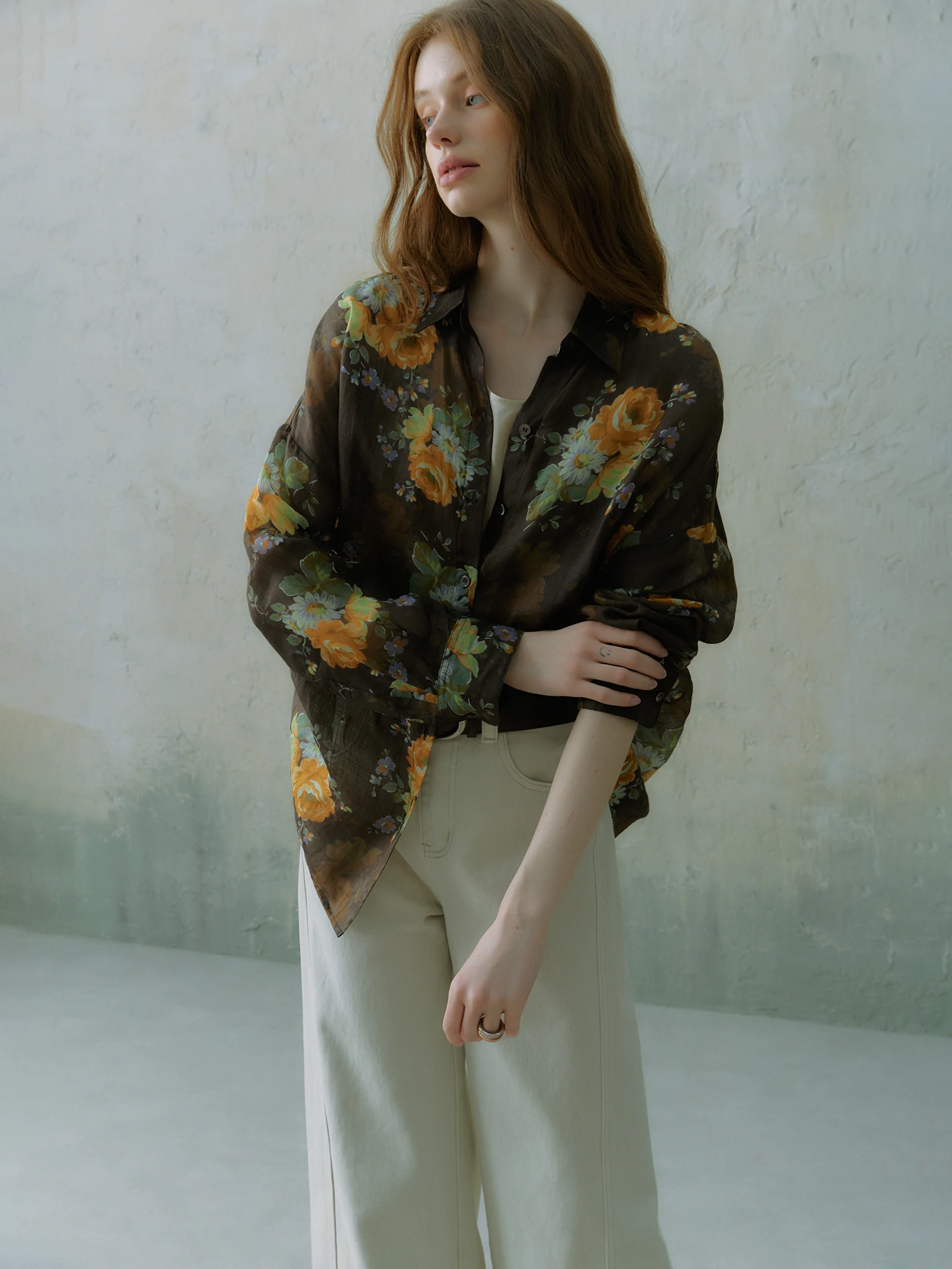 

Винтажная льняная рубашка Oz с цветочным принтом, женская, для праздников, с защитой от солнца, дышащая, свободного кроя