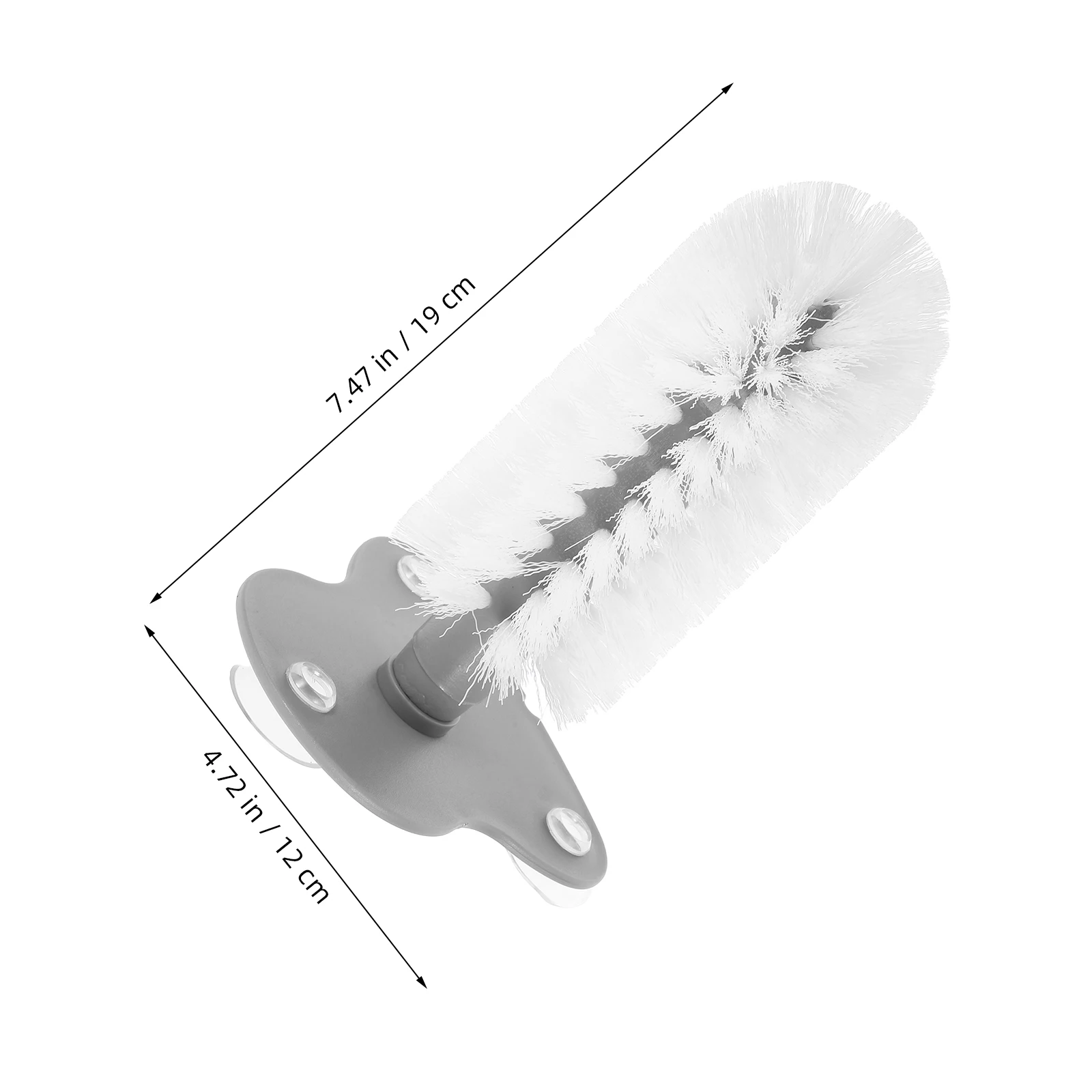 Turtle Shell Cleaning Brush with Cup Grey Abs Scrub Tool for Pet Care