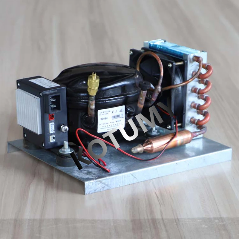 DC12V24V BD15HC DC Compressor Unit Car Refrigerator Freezer Refrigeration Unit Condensing Unit Compressor