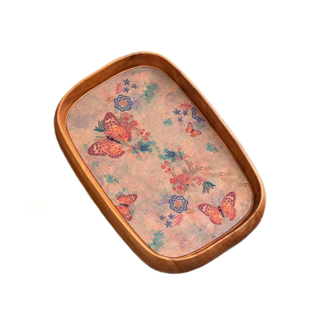 

1 Piece Walnut Wood Dry Tea Tray New Chinese Style Storage Board For Kung Fu Tea Set Kitchen Organization Decor