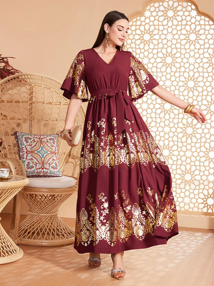 

Ramadan Abaya Dubai Arabic Turkey Islam Muslim Long Dress Kaftans Caftan African Dresses For Women Robe Longue Femme Musulmane