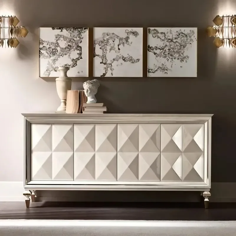 for High-end high-quality solid wood living room cabinet storage rectangular cabinet villa furniture sideboard