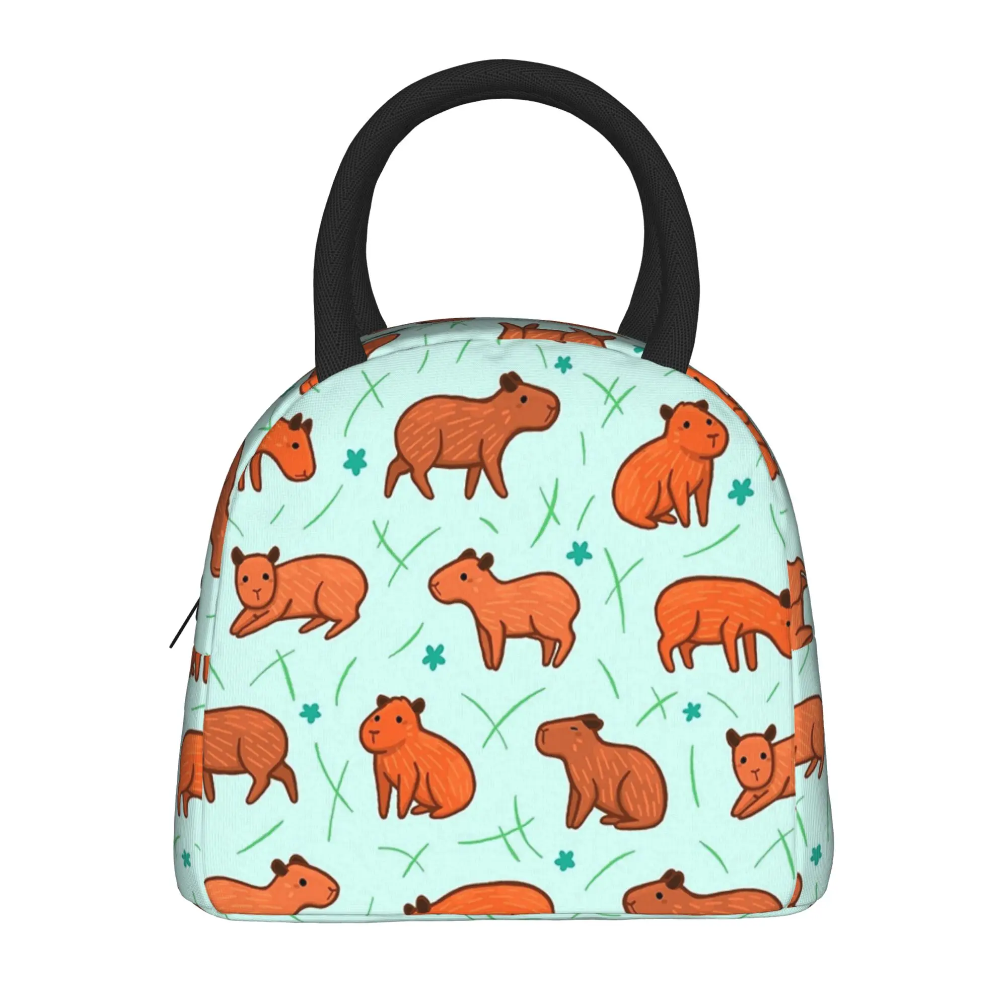 Cute Capybara Cartoon  Insulated Lunch Bag Thermal Bag Meal Container  Leakproof Lunch Box Tote Food Bag Office  Outdoor