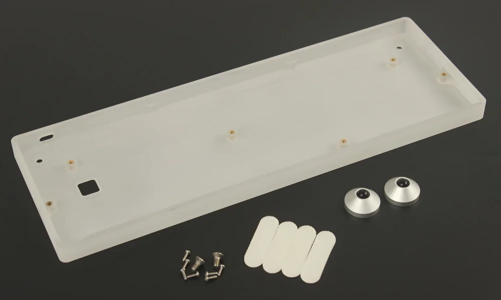 

GH60 size mechanical keyboard case Acrylic lighting transparent underglow effect 61 63 keys RGB PCB fitting