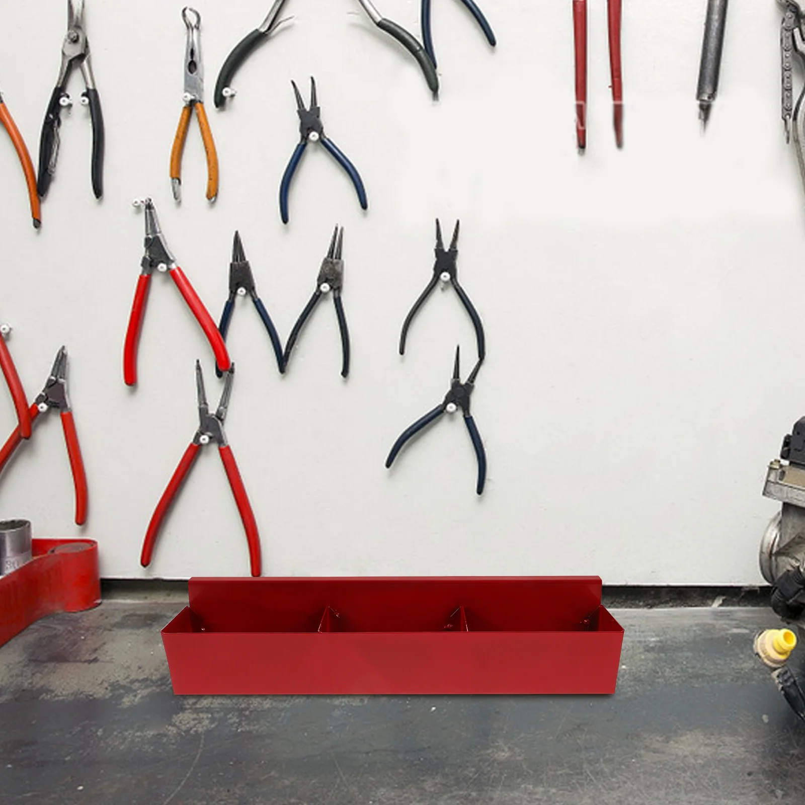 

Small Parts Organizer Box Steel Compartment Screw Organizer Portable Garage Tool Box for Screws Nuts Fasteners Storage Case