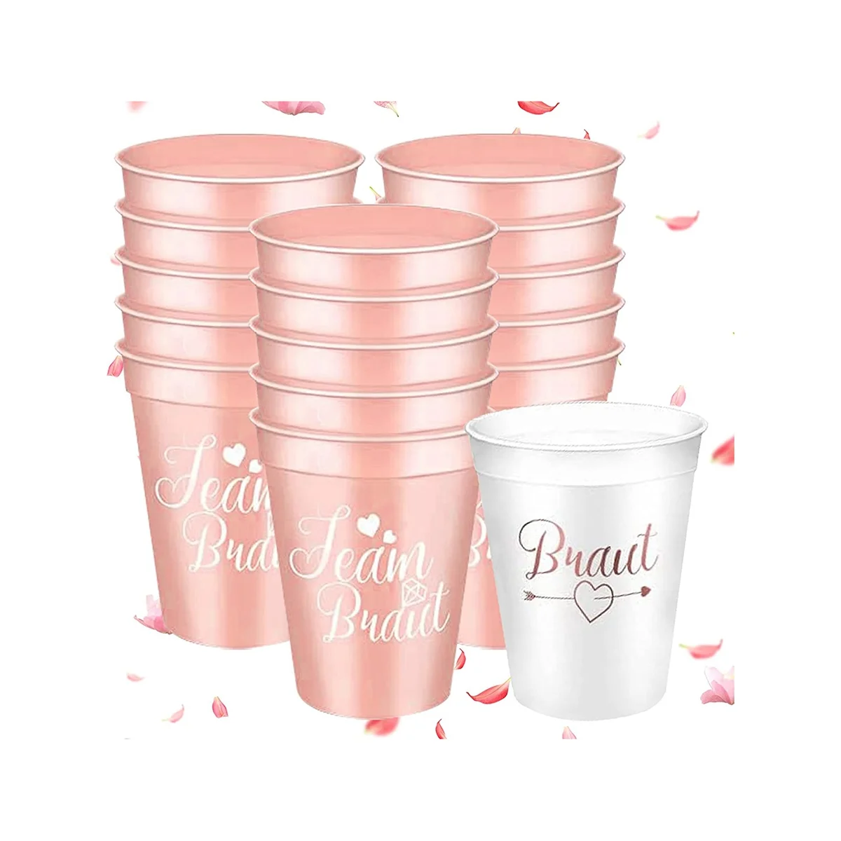 

16 Pieces Team Bride and Bride to Be Bachelorette Party Cups, Bridal Maid Decorations, Bachelorette Party Cups