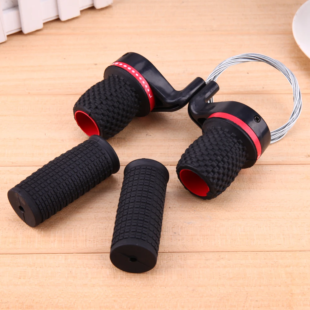 1 Pair Bike Lever Transmission Twist Grip Bike Grip Speed Derailleur Bicycle Parts Twist Shifter for Cycling Gear Shifter Travel