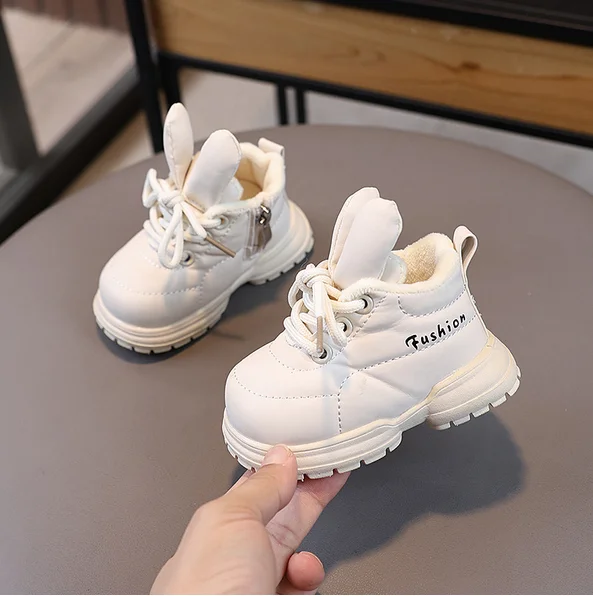 Baby Girls Boys Snow Boots Autumn Winter Children Outdoor Plush Shoes Cartoon Kids Anti Slip Soft Sole Infant Toddler Shoes