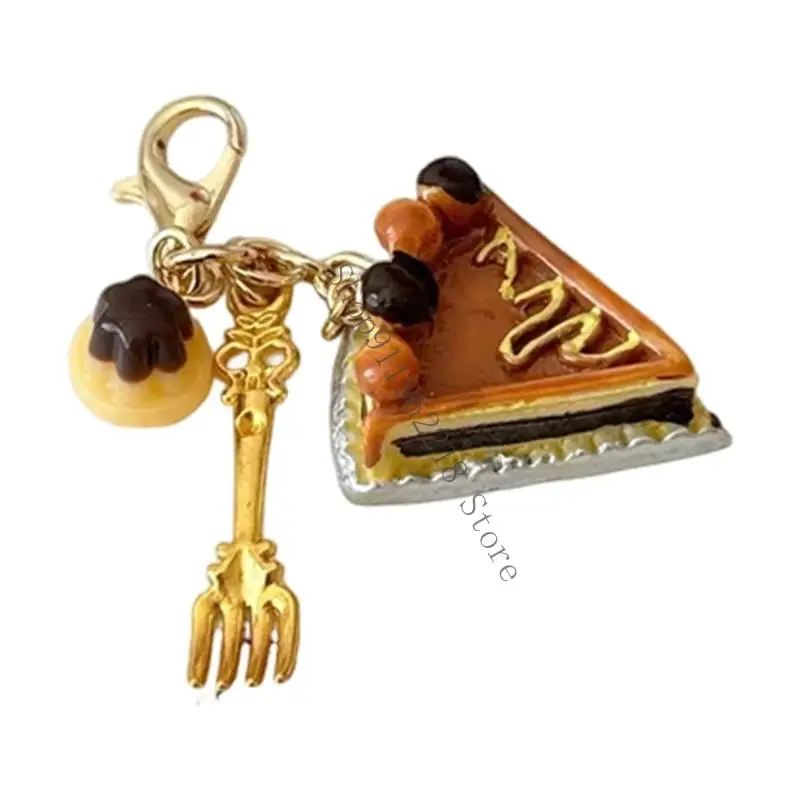 راتنج لطيف محاكاة الهاتف الغذائي سحر مفتاح القهوة القهوة قلادة الأكياس الإبداعية الملحق #2