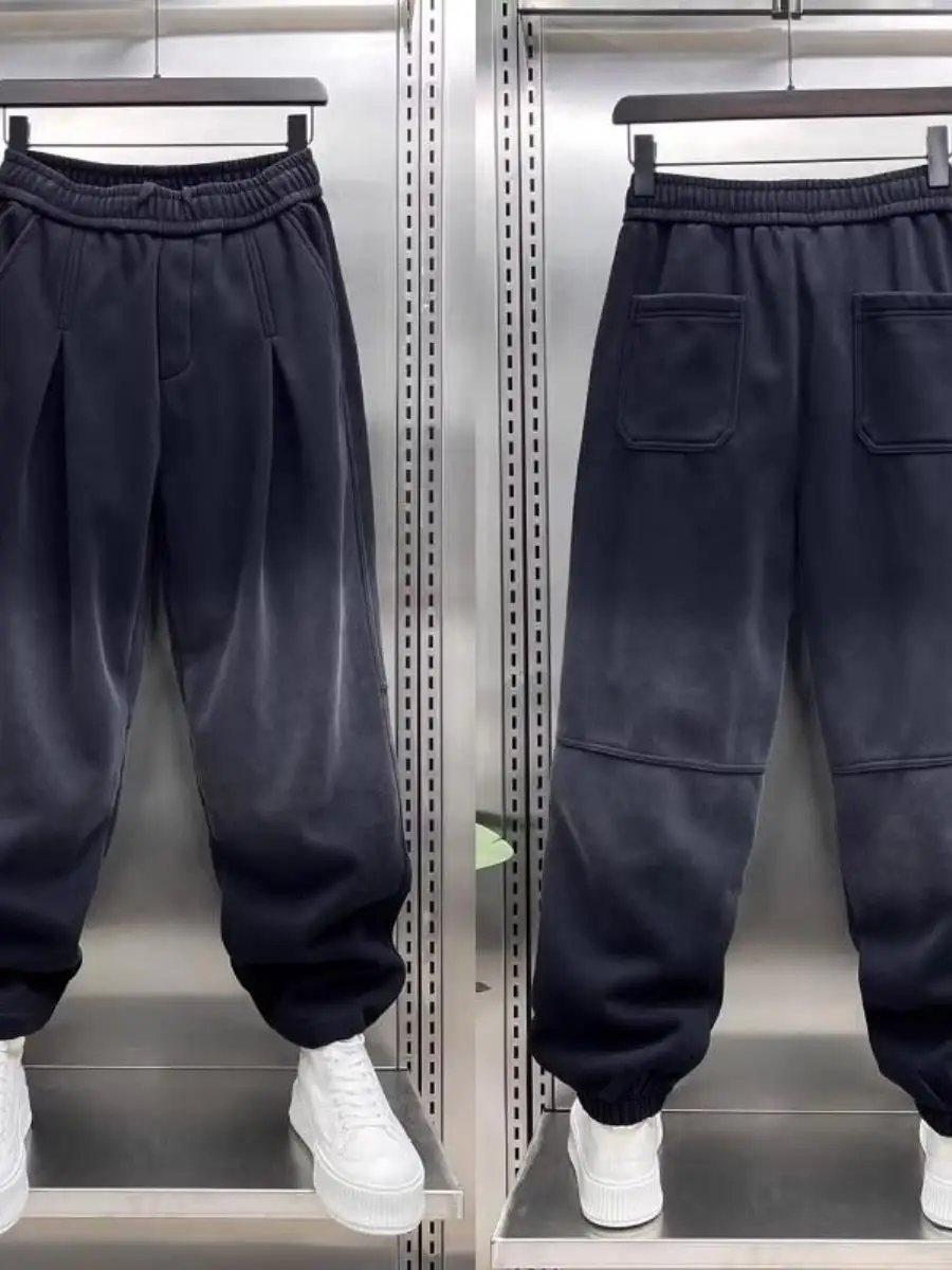 

Men's Casual Harlan Pants Loose Fit adient Color Youth Autumn Winter Loose Cuffed Sweatpants Trendy Brand Cleanfit Sle