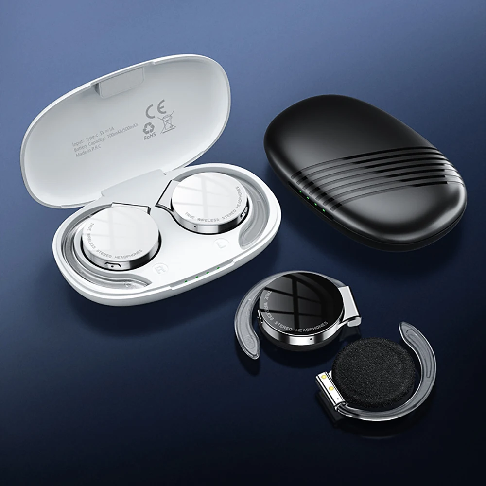 F2 TWS سماعة بلوتوث لاسلكية على الأذن الرياضة سماعة إلغاء الضوضاء يتحدث سماعة ستيريو الموسيقى سماعة