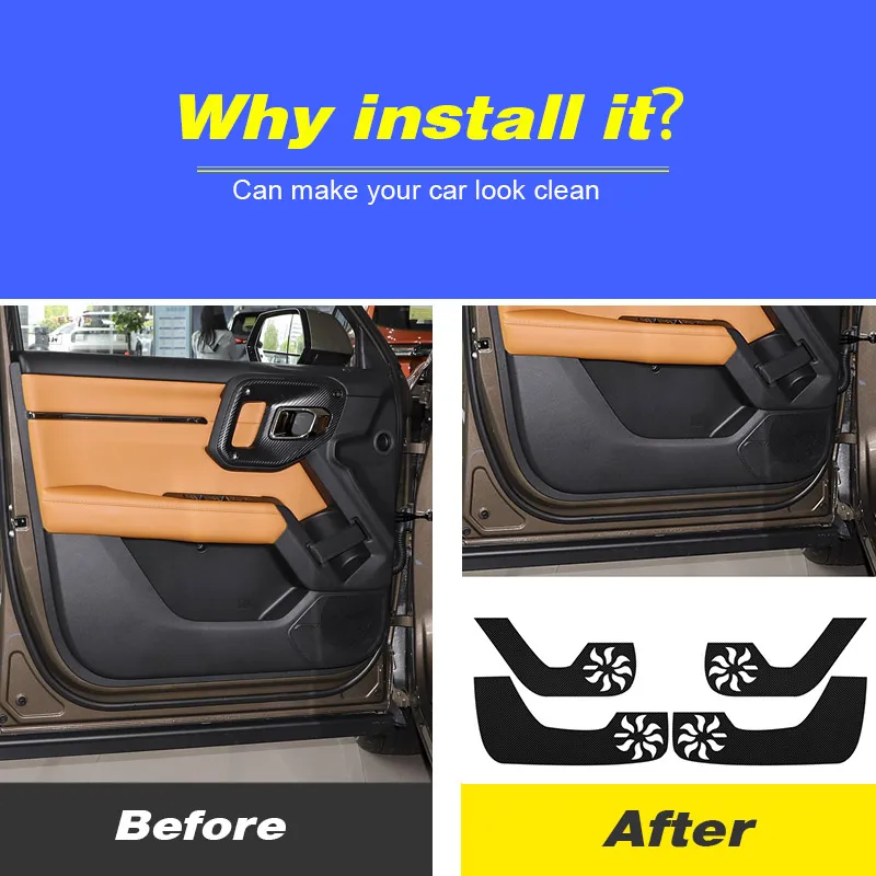 Vtear Autodeur Handschoenenkastje Anti-Kick Stickers Cover Auto-interieur Styling Accessoires Protector Trim Voor Haval H7 H-hond 2024 2025
