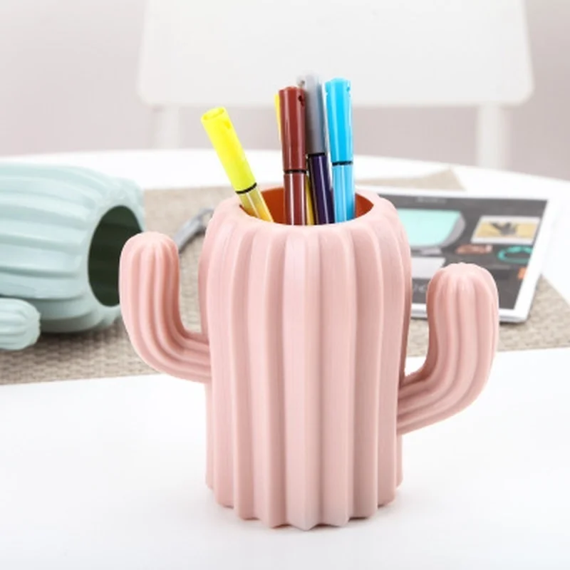 Cacto Multifuncional Desktop Organizer, Lápis e Pen Holder, Papelaria Pote, Vaso de Flor, Desk Acessórios, Decoração Recipiente