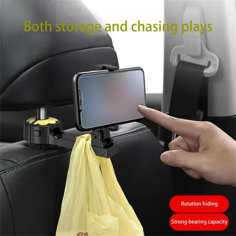 Gancho para respaldo de silla, ajustable, duradero, fácil de instalar, diseño Simple multifunción, accesorios de Interior de coche, soporte de gancho para asiento de coche