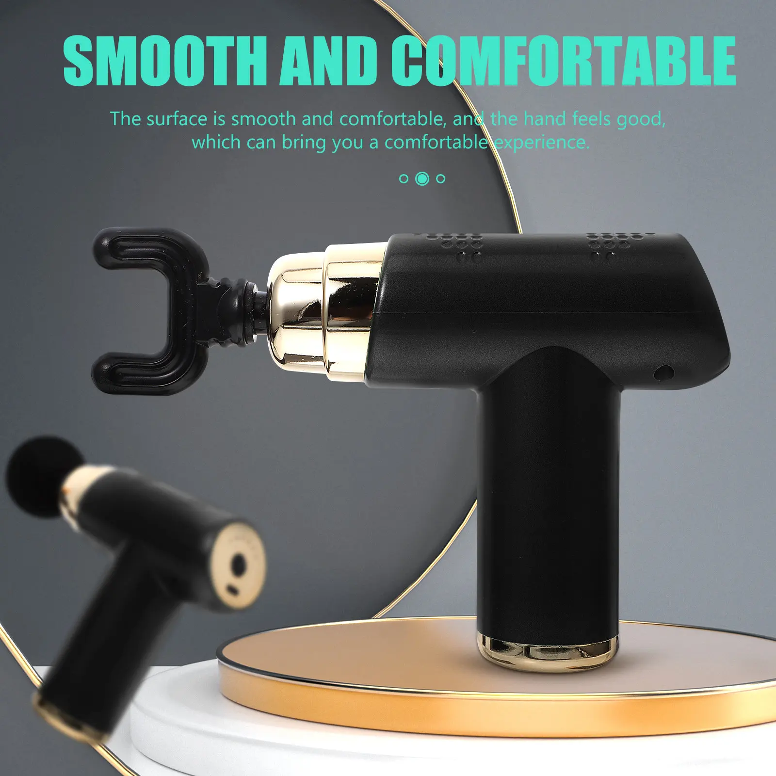 

1Set Adjustable Fascia Massager Mini Percussion Massager 6 Gear Settings Smooth Ergonomic Design for Full-Body Muscle Relief
