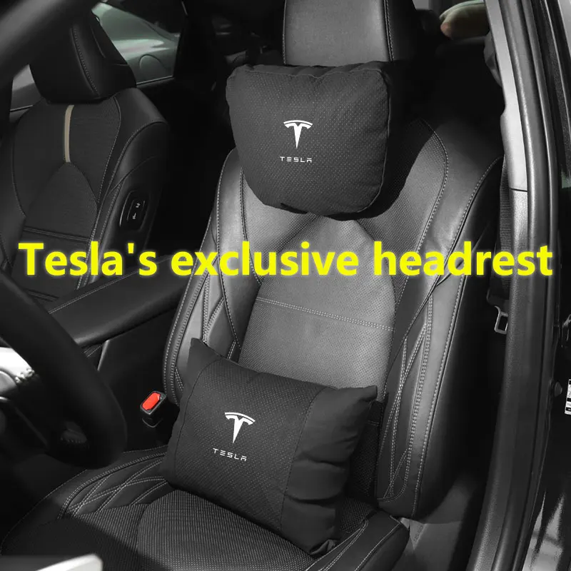 For Tesla Model 3 Y S Model X Car Headrest Neck Support Seat Soft Neck Pillow Automobile Tesla Car Pillow Neck Rest Cushion view 4