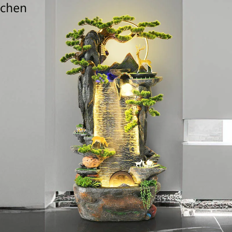 YFY rockery flowing water fountain lucky humidifier fish tank store floor decoration