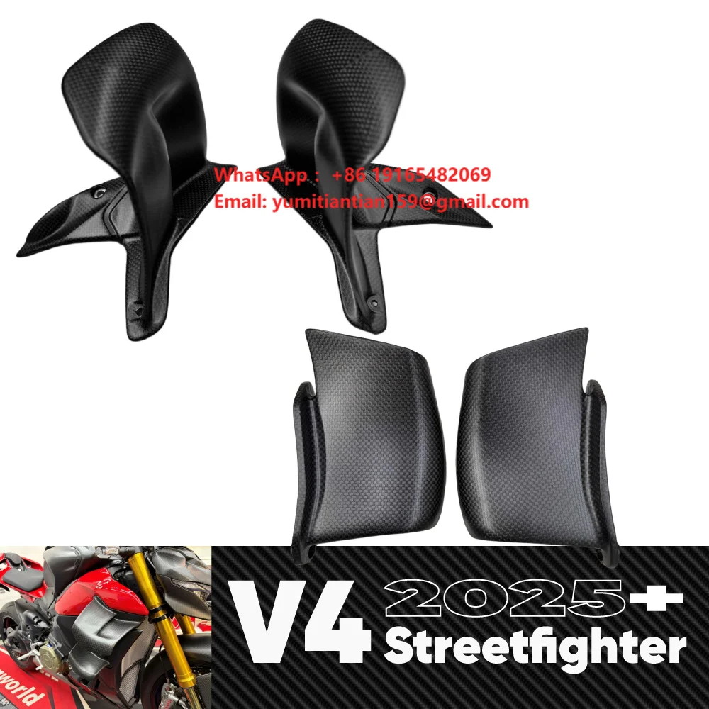 Carbonart New Real Carbon Fiber Fairing for DUCATI Streetfighter V4 2025 Winglets Upper Lower Replacement/Repair