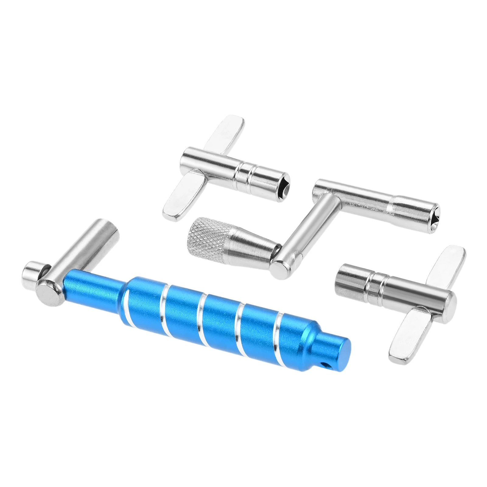 

4pcs/Set Drum Tuning Keys with Wrench “L” “Z” Shape for All Drums with Standard 1/4" Socket Square Tension Rods Drum Accessories