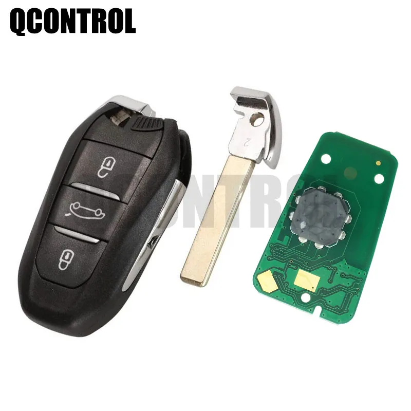 QCONTROL Car Smart Remote Key for Citroen C4 C5 AirCross Grand Picasso Cactus C-Crosser 433MHz 434MHz Keyless-Go HU83 Blade