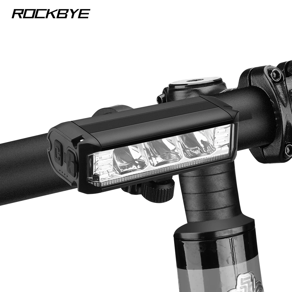 Rockbye Bicycle Front Light 2000mAh Bike Headlight 900Lumen Flashlight Waterproof USB Charging MTB Cycling Lamp Bike Accessories