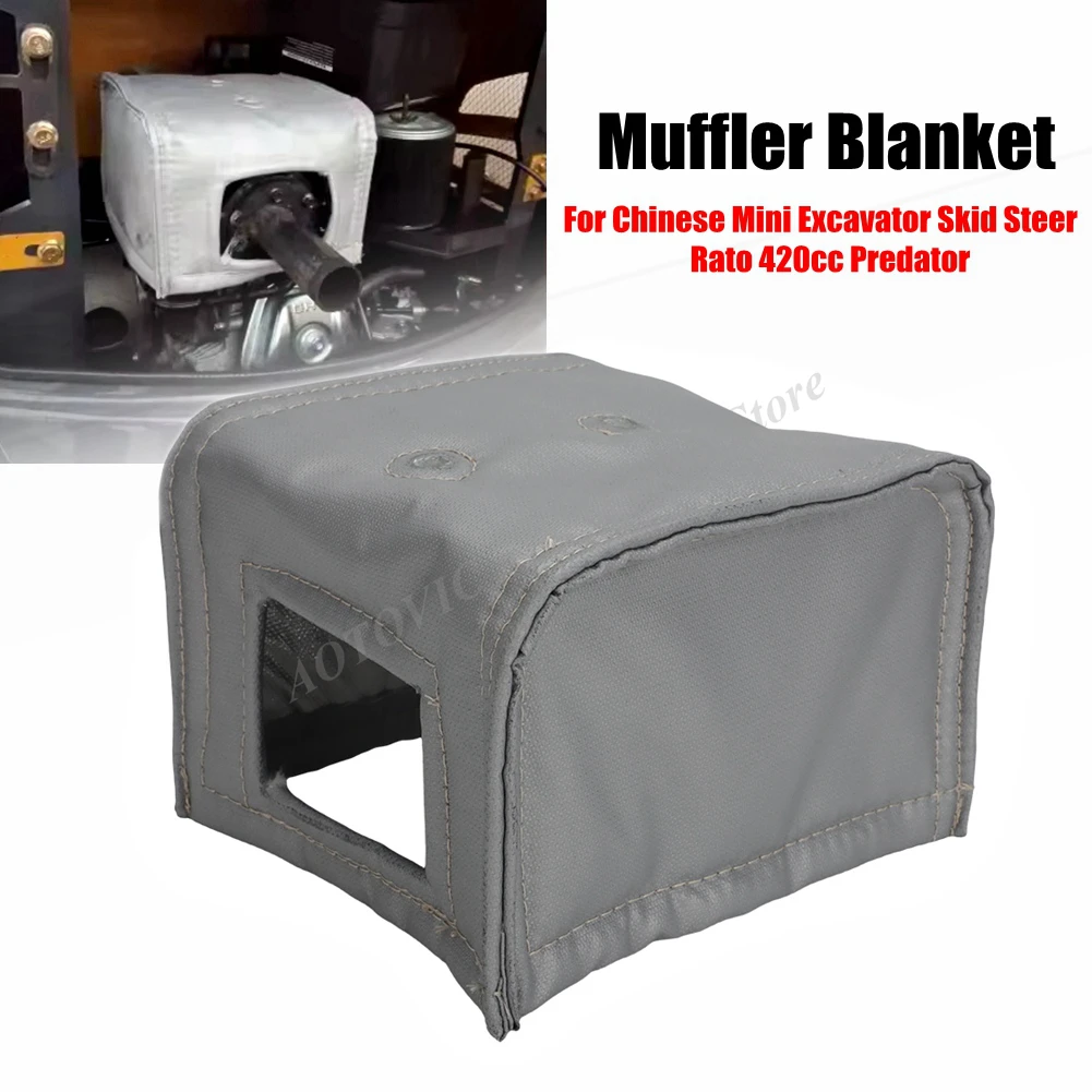 Para miniescavadeira chinesa Skid Steer Rato 420cc Predator Silenciador Cobertor